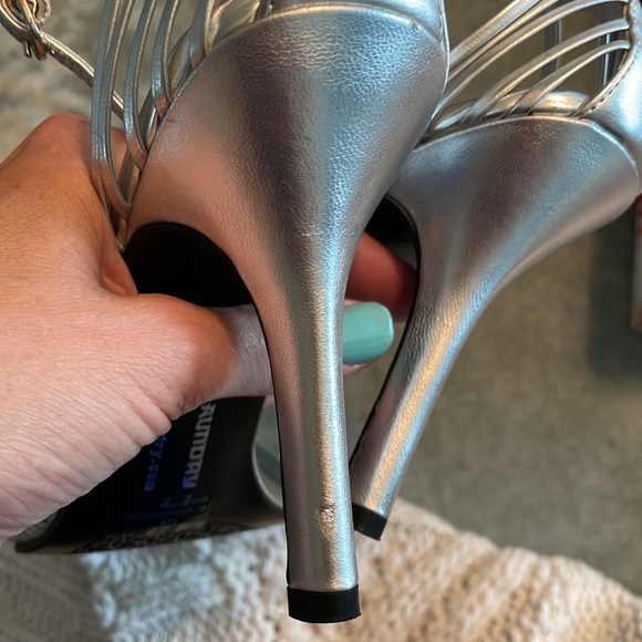 Silver Heels with Ankle Straps 🤍 - Picture 7 of 13